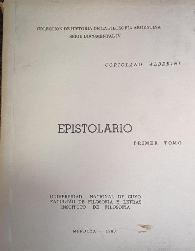 Epistolario: Primer Tomo