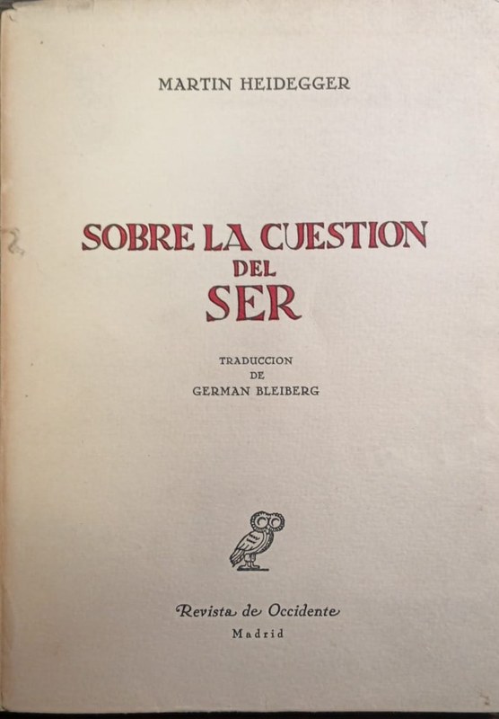 Sobre la cuestión del Ser