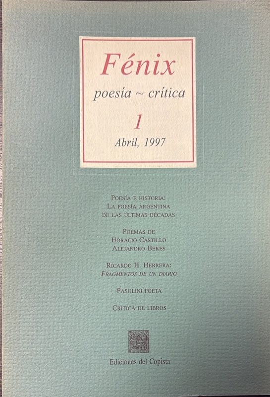 Fénix: Revista de Poesía y Crítica nro 1