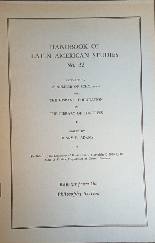 Handbook of Latin American Studies Nro 32