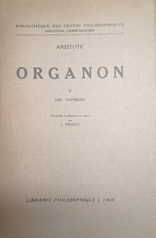 Organon: V- Les topiques