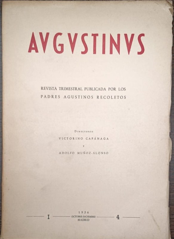 Augustinus: Revista Trimestral Publicada por los Padres Recoletos