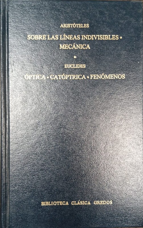 Sobre las líeas indivisibles-Mecánica / Optica-Catóptica-Fenómenos: Nro 277