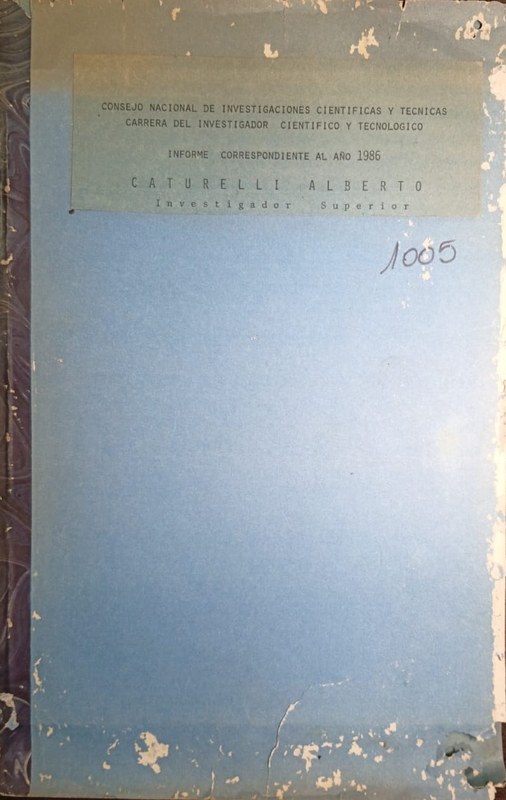 Conicet, informe correspondiente al año 1986