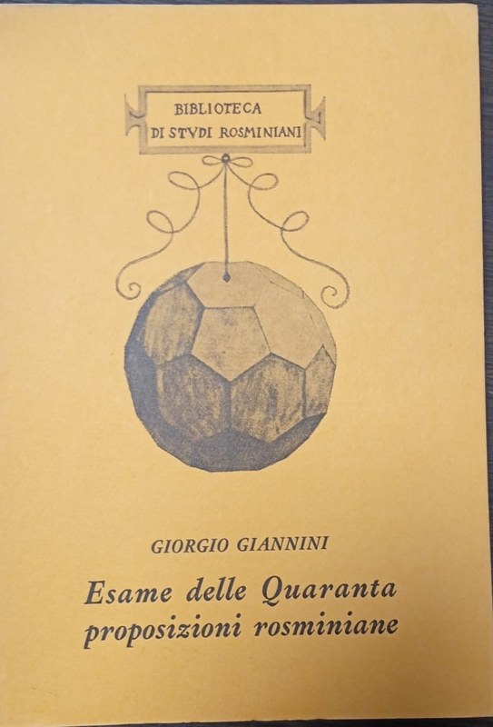 Esame delle Quaranta proposizioni rosminiane: BSR 2