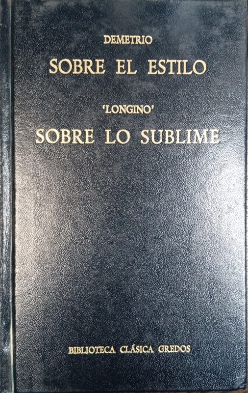 Sobre el estilo / Sobre lo sublime
