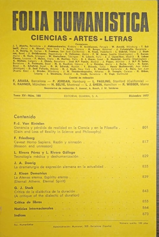 Folia Humanística: Ciencias-Artes-Letras
