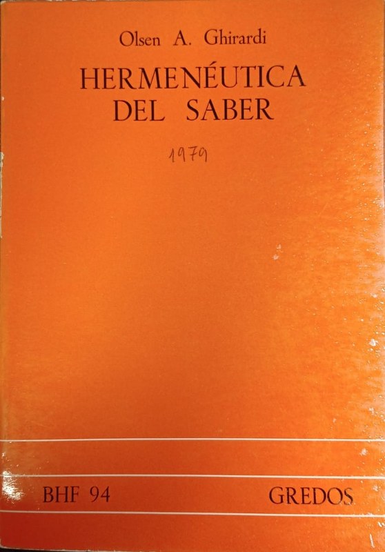 Hermenéutica del saber
