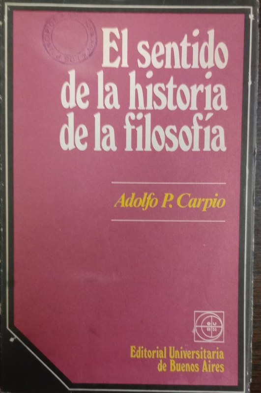 El sentido de la historia de la filosofía