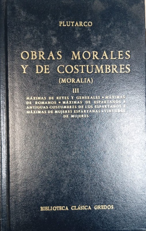 Obras morales y de costumbres (Moralia): Libro III