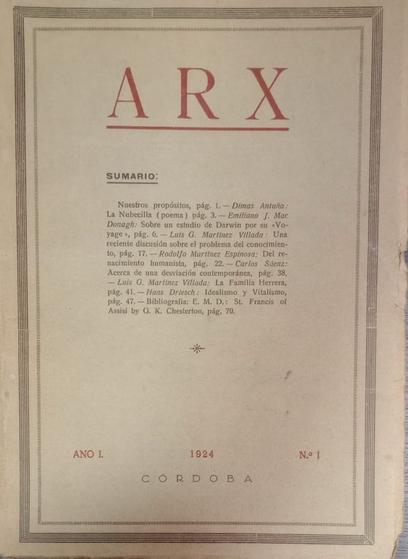 Arx: Revista trimestral de pensamiento católico