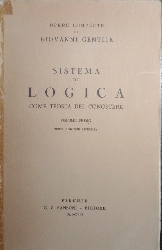 Sistema di Logica: Come teoria del conoscere