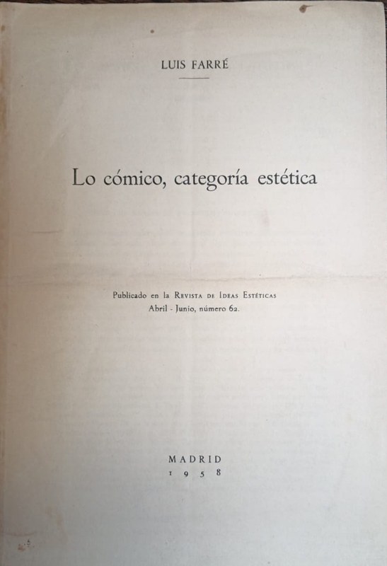 Lo cómico, categoría estética