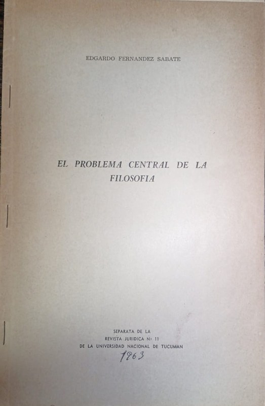 El problema central de la Filosofía