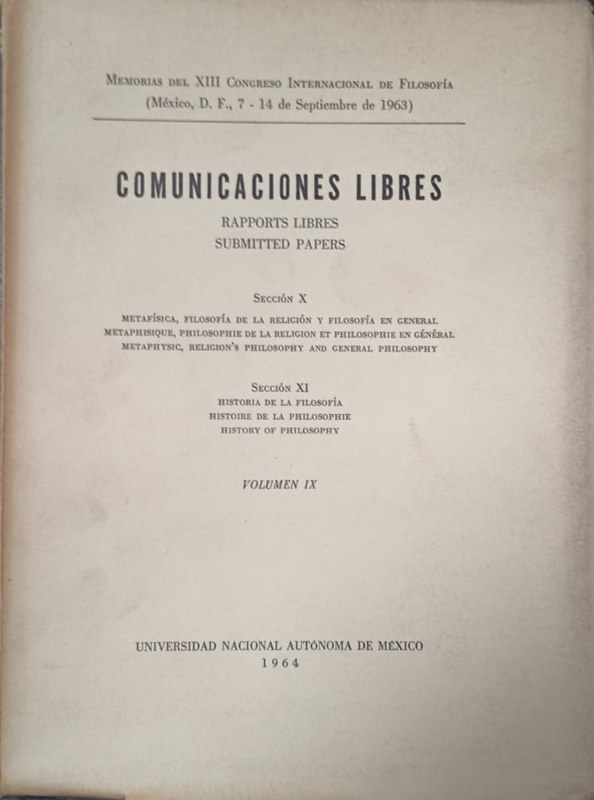 Comunicaciones Libres: Rapports Libres Submitted Papers