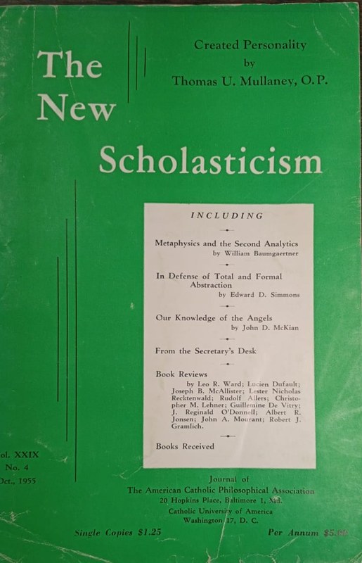 The New Scholasticism