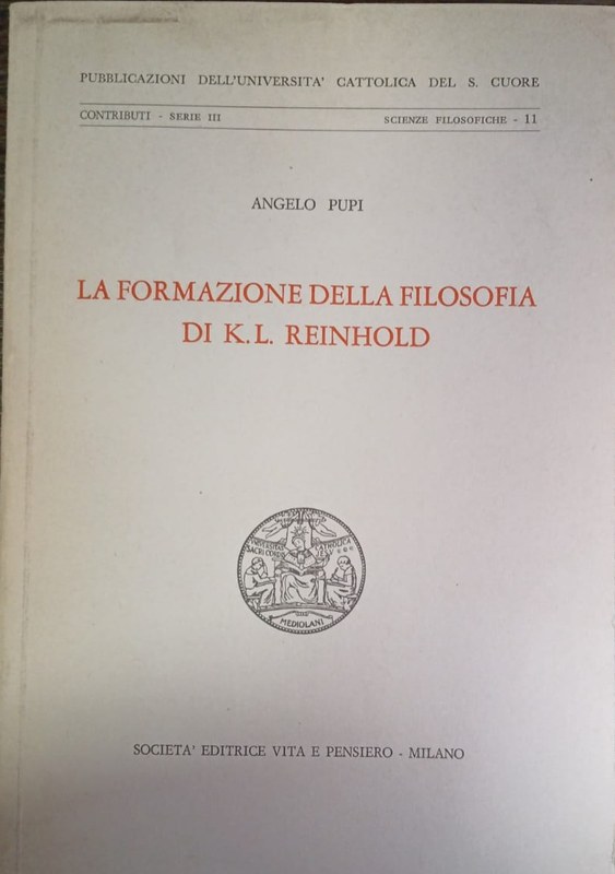La formazione della filosofia di K. L. Reinhold: 1784 - 1794