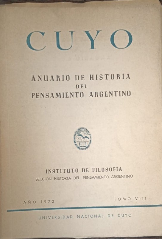Cuyo: Anuario de Historia del Pensamiento Argentino