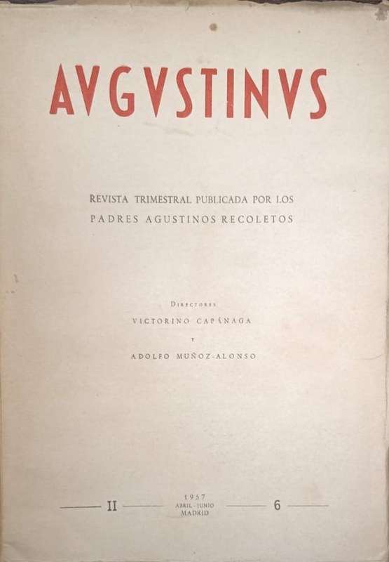 Augustinus: Revista Trimestral Publicada por los Padres Recoletos