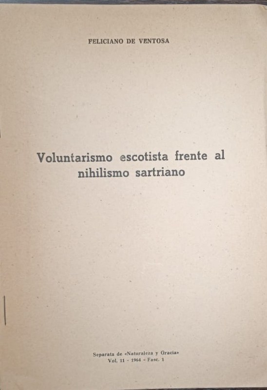 Voluntarismo escotista frente al nihilismo sartriano