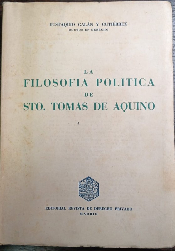 La Filosofía Política de Sto. Tomás de Aquino