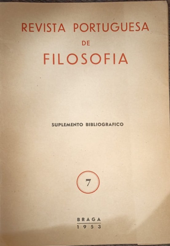 Revista portuguesa de Filosofía: Suplemento Bibliográfico