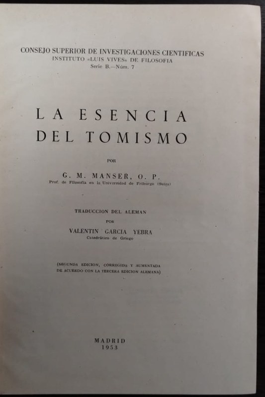 La esencia del Tomismo