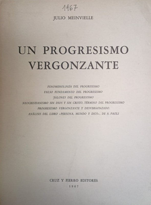 Un progresismo vergonzante: Fenomenología del progresismo, etc.
