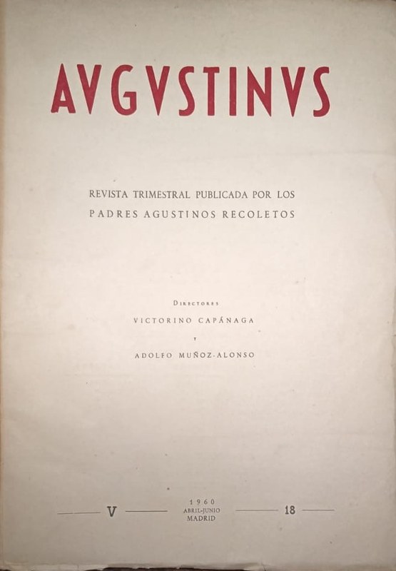 Augustinus: Revista Trimestral Publicada por los Padres Recoletos