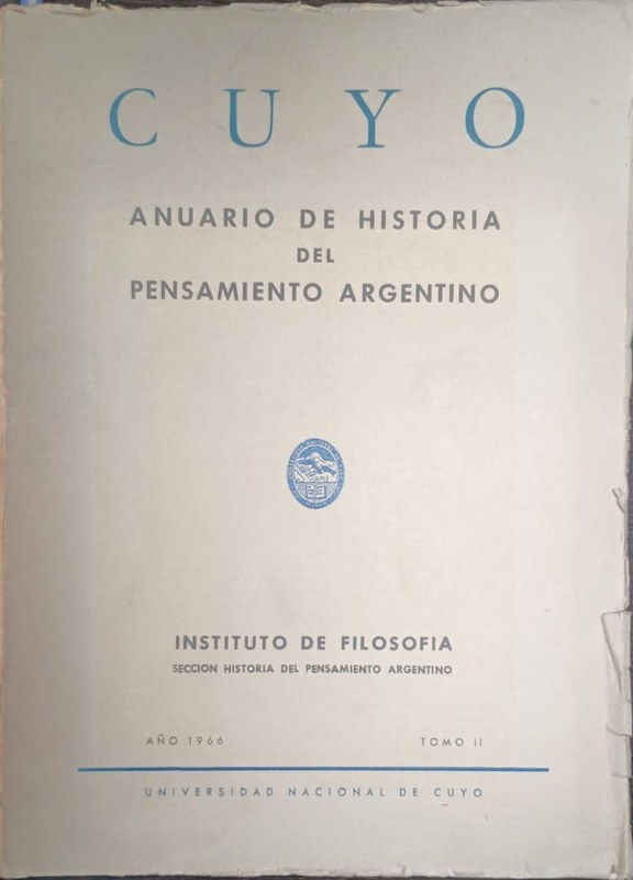 Cuyo: Anuario de Historia del Pensamiento Argentino