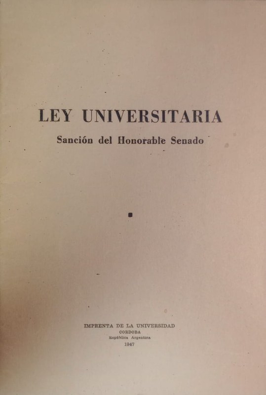 Ley Universitaria: Sanción del Honorable Senado
