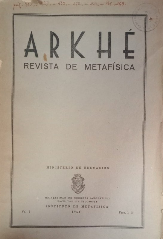 Arkhé: Revista de metafísica