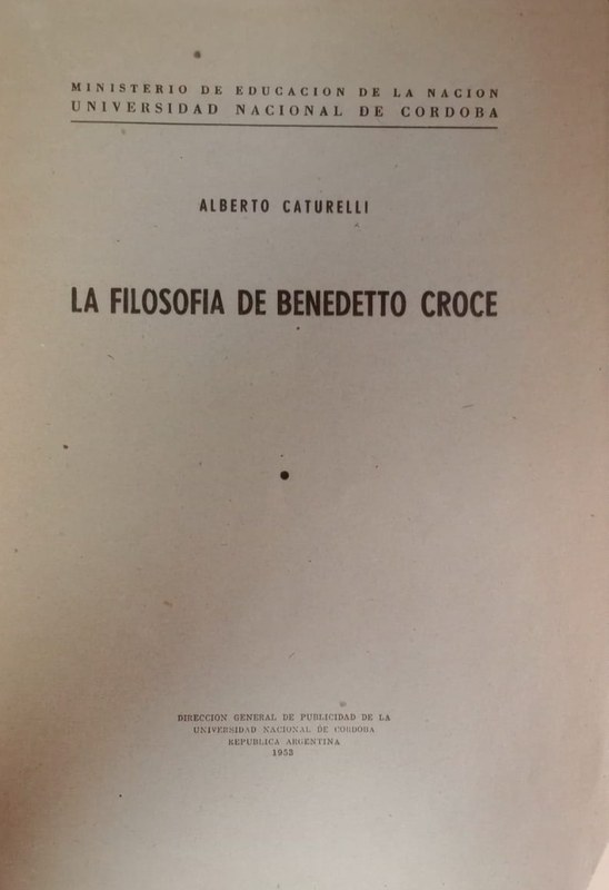 La Filosofía de Benedetto Croce