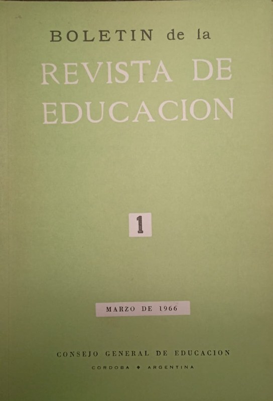 Boletín de la Revista de Educación: 1, marzo de 1966
