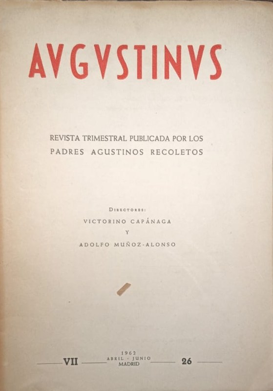 Augustinus: Revista Trimestral Publicada por los Padres Recoletos