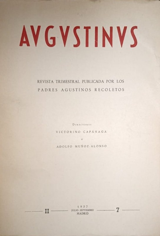 Augustinus: Revista Trimestral Publicada por los Padres Recoletos