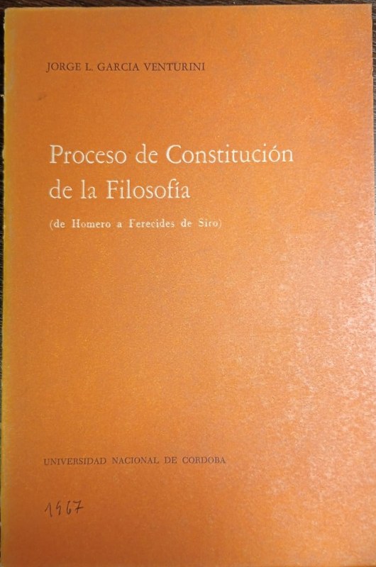 Proceso de Constitución de la Filosofía: de Homero e Ferecides de Siro