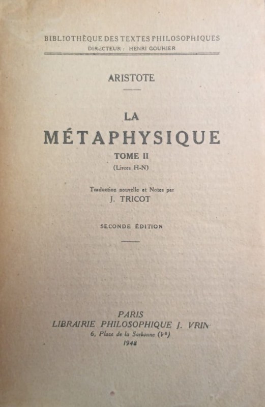 La Métaphysique: Tome II