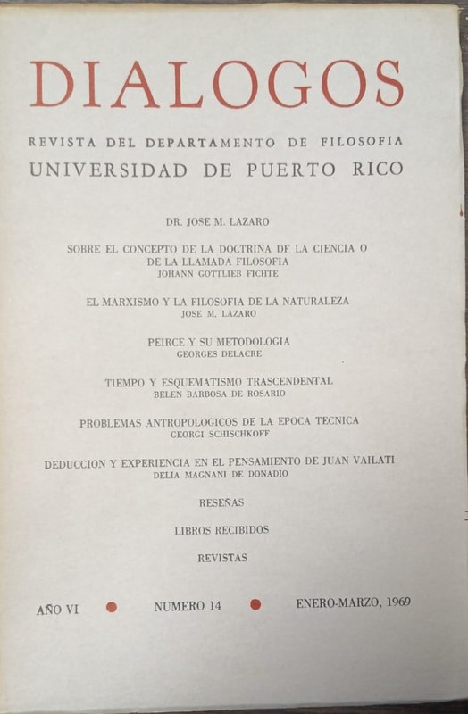 Diálogos: Revista del Dpto de Filosofía /Universidad de Puerto Rico