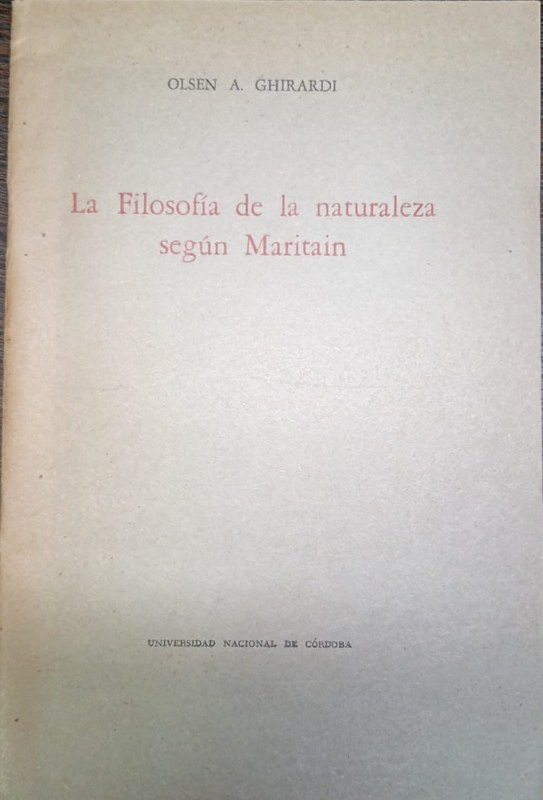 La Filosofía de la naturaleza según Maritain