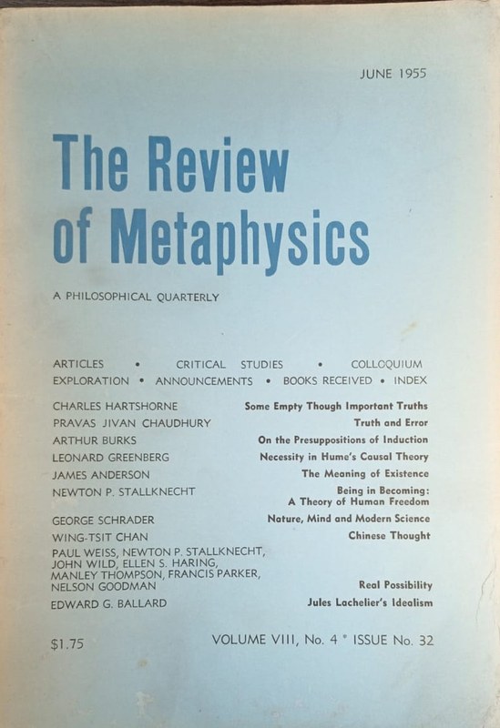 The Review of Metaphysic: A philosophical quarterly