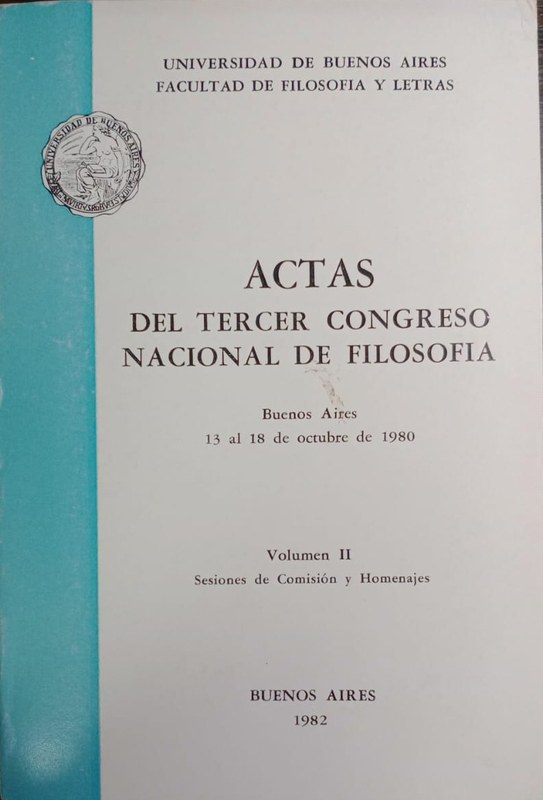 Actas del tercer Congreso Nacional de filosofía