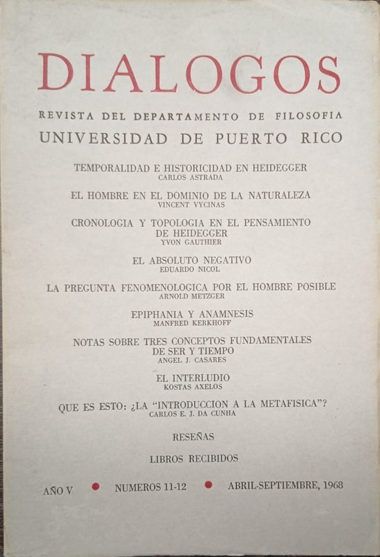 Diálogos: Revista del departamento de Filosofía, Universidad de Puerto Rico