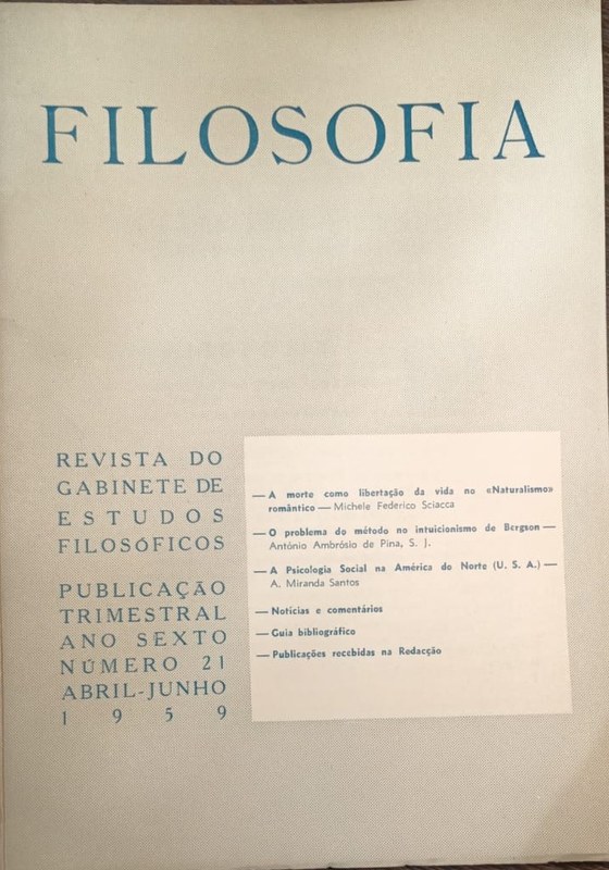 Filosofia: revista do gabinete de estudos filosoficos