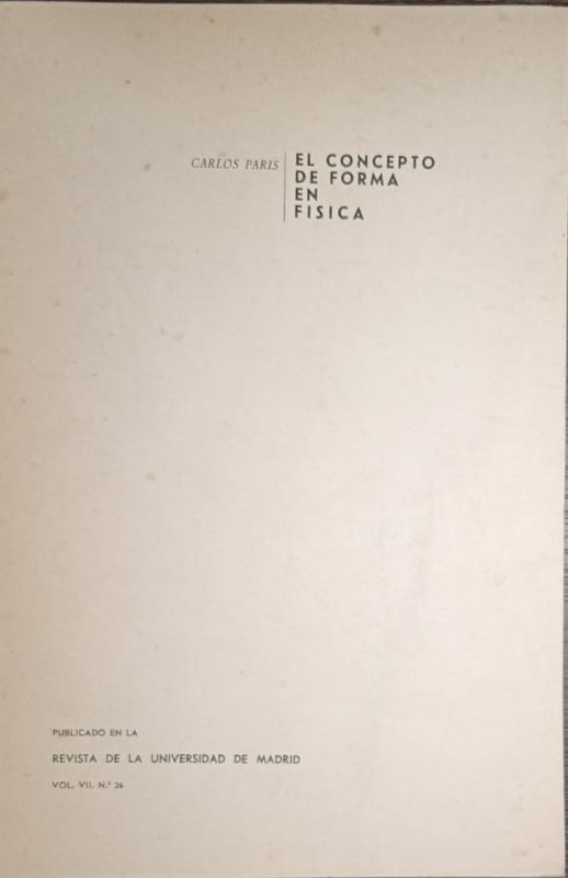 El concepto de Forma en Física