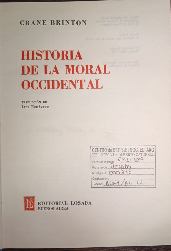 Historia de la Moral Occidental