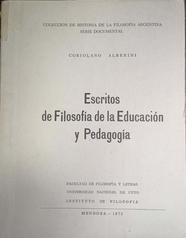 Escritos de Filosofía de la Educación y Pedagogía