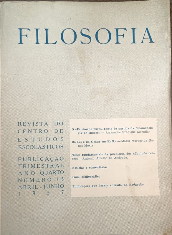 Filosofia: Revista do centro de estudos escolásticos
