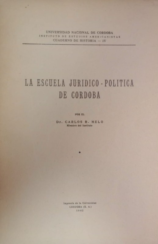 La Escuela Jurídico-Política de Córdoba