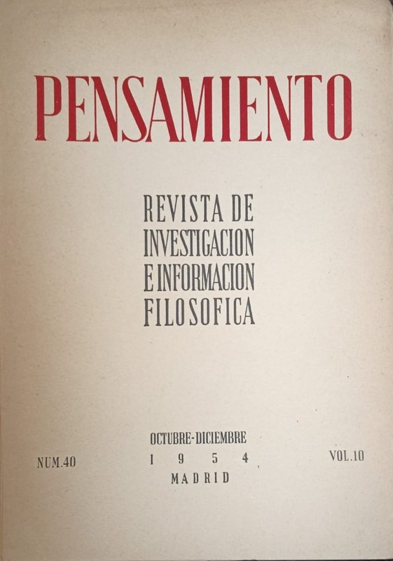 Pensamiento: Revista de Investigación e información filosófica